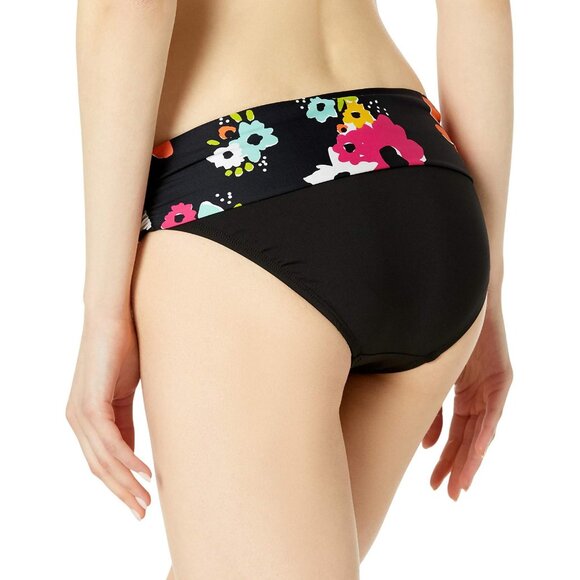 NWT Anne Cole Womens Standard Bikini Swim Bottom 20MB30227 Multi Black S - Picture 2 of 6